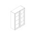 WMD3042 Shaker Blanco Wall Prepped for Glass Door Cabinet (Double Door) 30" x 42" (RTA)