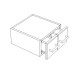WSD1206 Classic White Wall Small Drawer (Two Drawers) 12" x 6" (RTA)