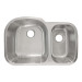 LCL201R Undermount Stainless Steel Double Basin Kitchen Sink