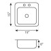 LCLT62 Top Mount Stainless Steel Single Basin Kitchen Sink