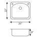 LCLT91 Top Mount Stainless Steel Single Basin Kitchen Sink
