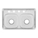 LCLTD64 Top Mount Stainless Steel Double Basin Kitchen Sink