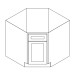 BDCF36 Woodland Brown Shaker Base Diagonal Corner Cabinet