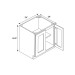 FB24 Petit Blue Double Door Cabinet (RTA)