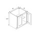 FB30 Petit Blue Double Door Cabinet (RTA)