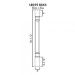 LEG75-B3X3 Townsquare Gray Decor Leg