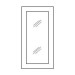 W2112GD Ice White Shaker Wall Glass Door