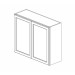 W3636B Woodland Brown Shaker Wall Double Door Cabinet