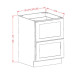 2DB24 Shaker Arctic Two Drawer Base Cabinet (RTA)
