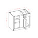 BBC45 Shaker Arctic Blind Base Corner Cabinet (RTA)