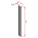 FF396 Shaker Cinder Fluted Tall Filler (RTA)