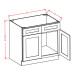 VS33 Shaker Honey Vanity Sink Base Cabinet (RTA)