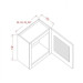 W2112GD Shaker Arctic Stacker Wall Prepped for Glass Door Cabinet with Finished Interior (RTA)