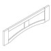 VAD3612 Woodland Brown Shaker Arch Panel Valance