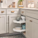 BC48LSPO Broadway Gray Base Corner Lazy Susan Pull-Out Shelves