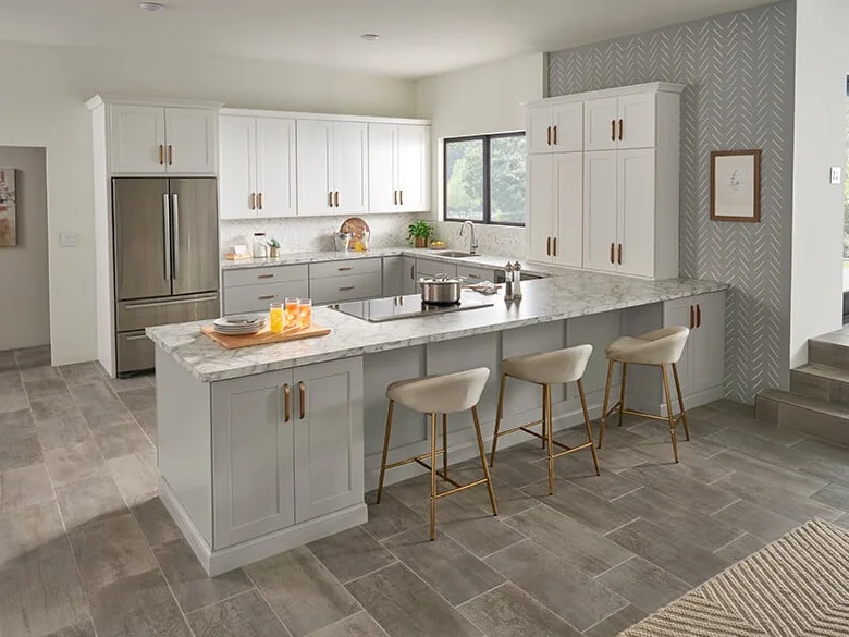 Madison Pewter assembled kitchen cabinets