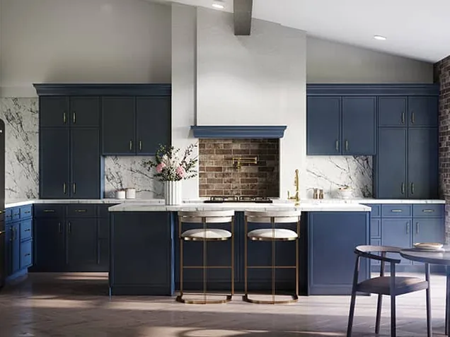 Petit Blue kitchen cabinets