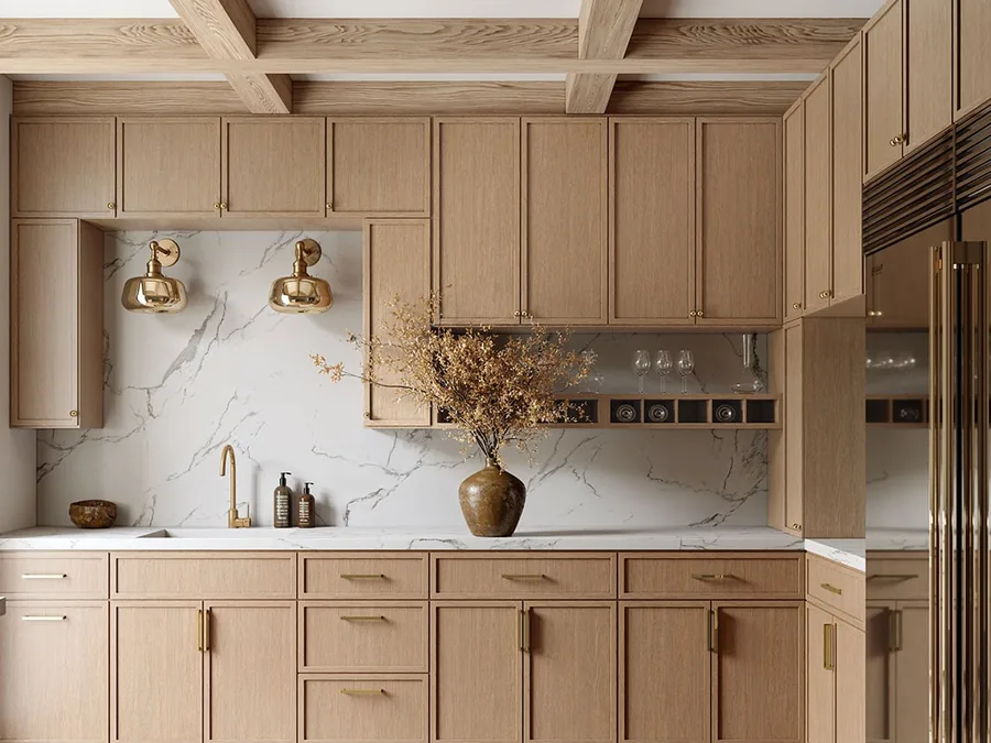 Petit Oak kitchen cabinets