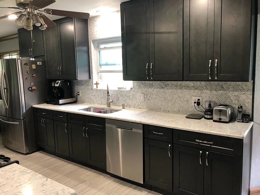 Shaker Cinder kitchen cabinets