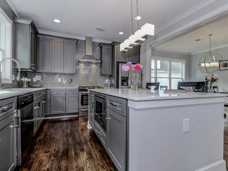 Shaker Gray RTA kitchen cabinets