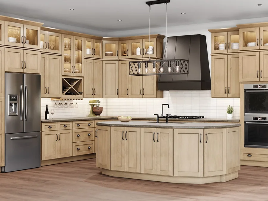 Shaker Honey kitchen cabinets