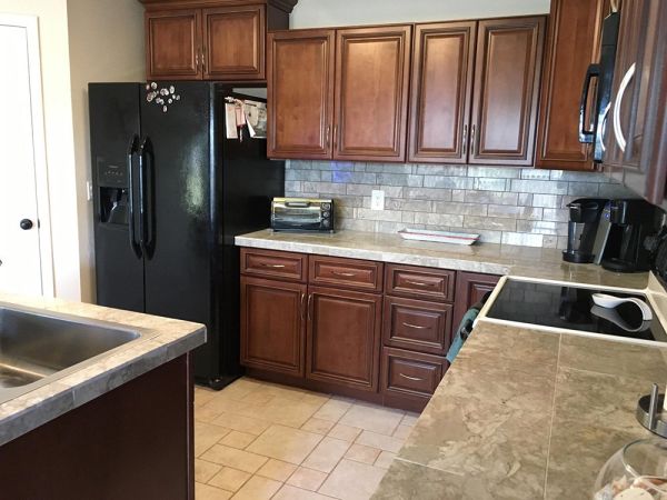 David B.’s kitchen after, with Brownstone cabinets