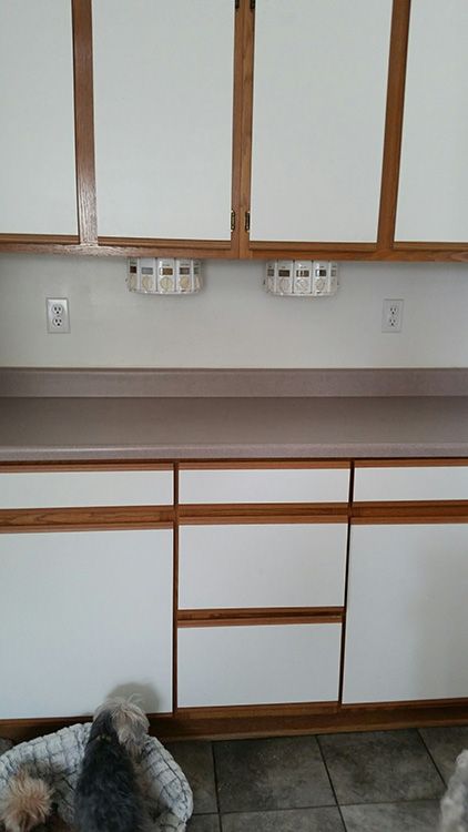 Debra P.’s kitchen before new cabinets