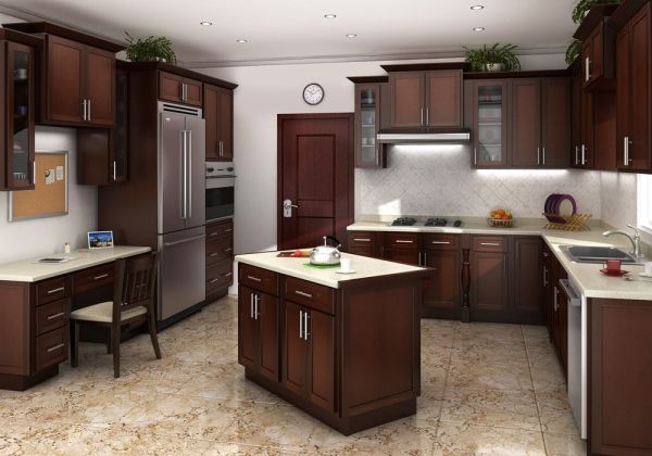 Mocha Shaker cabinets, photo 7
