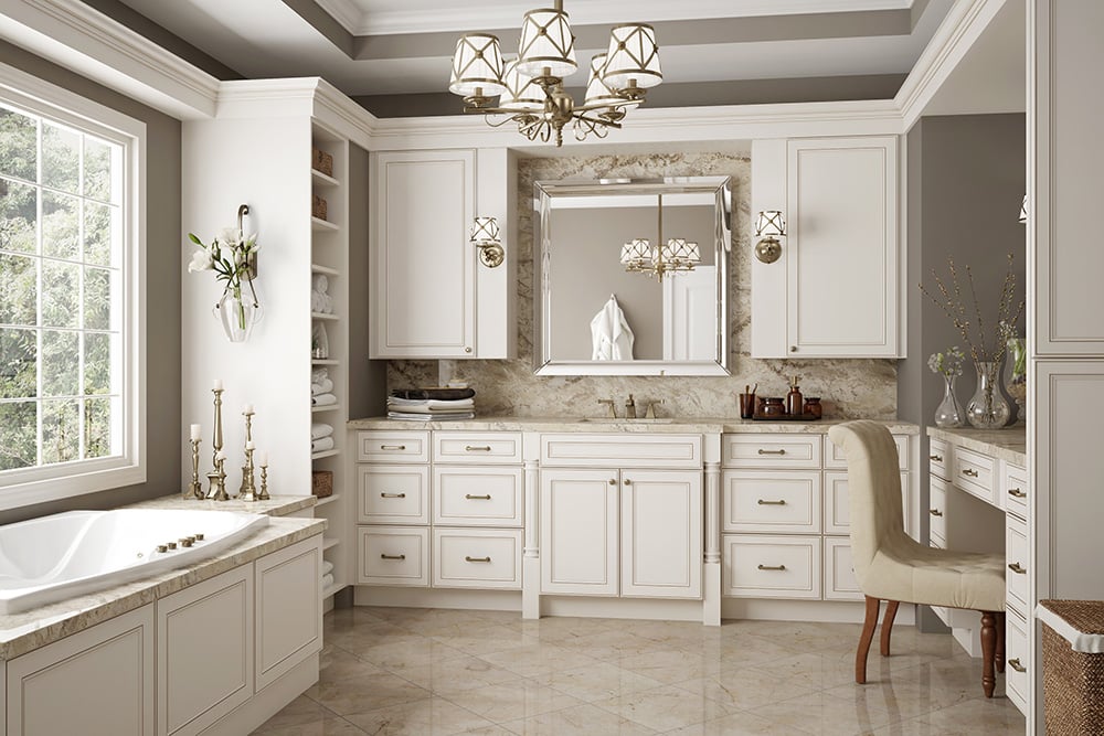 Creatice Antique White Kitchen Cabinets With White Walls for Small Space