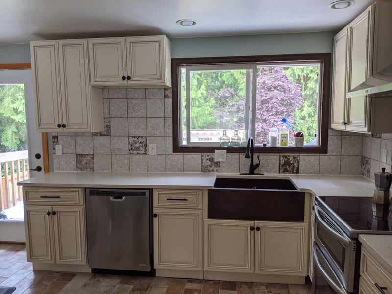The Hollands' finished kitchen in Pearl