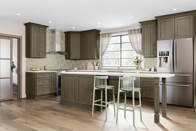 Haven Ember kitchen cabinets in a finished kitchen