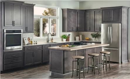 Gray Wood Kitchen Cabinets.