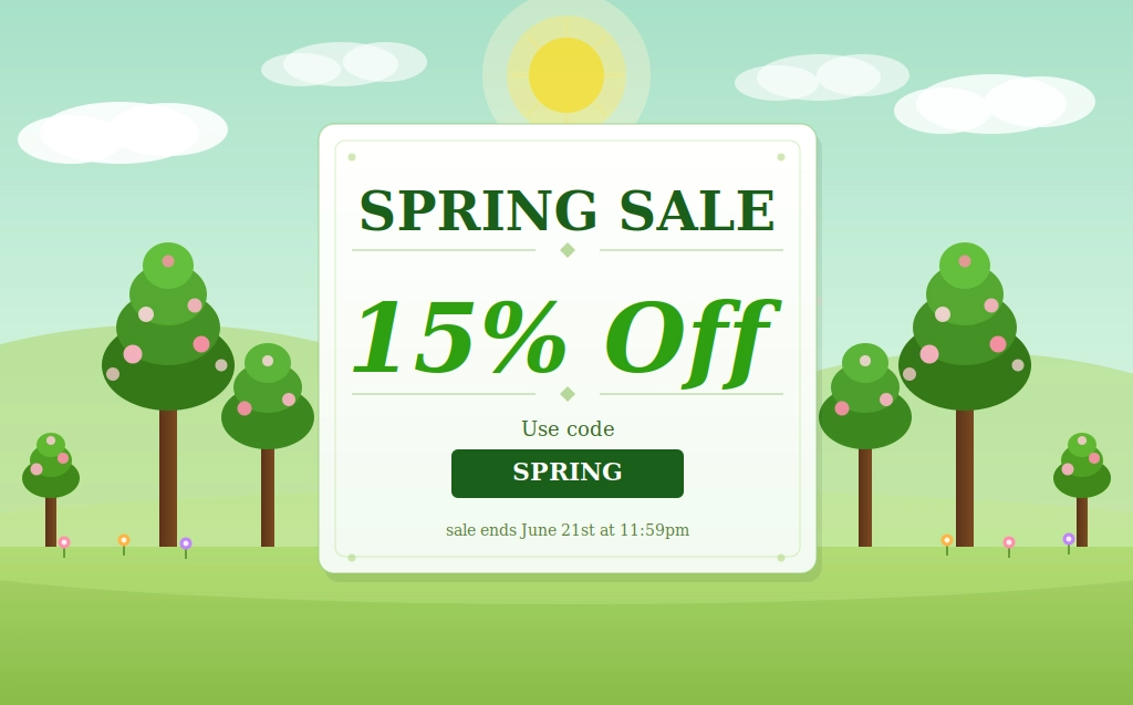 Spring Sale- 15% Off Sitewide - Use Code: SPRING