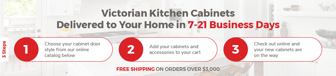 Victorian Kitchen Cabinets delivered to your home in 7 - 21 business days