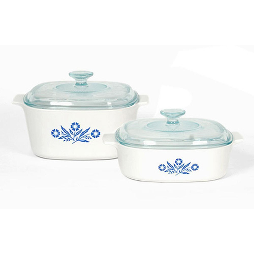Corningware Pyroceram Blue Cornflower 4 pc. Ceramic Cookware Set