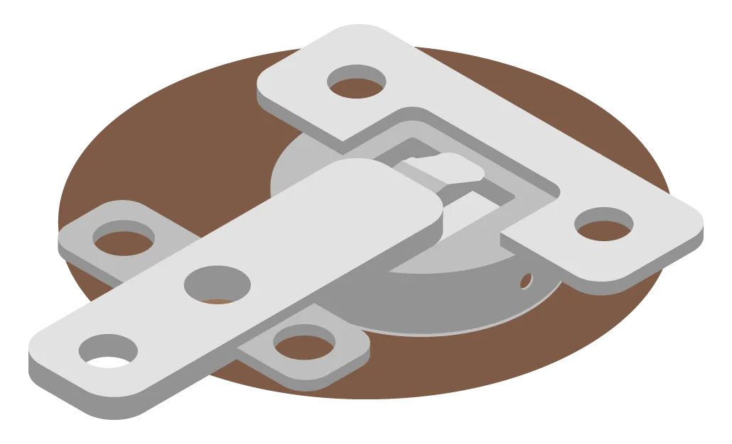illustration of european hinge.