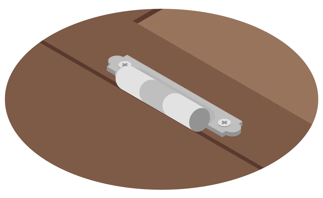 illustration of semi-concealed hinge.
