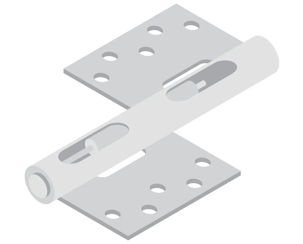 Illustration of a self close mechanism used for kitchen cabinets.