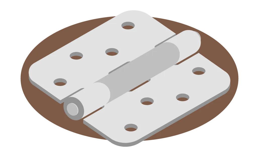 illustration of self-closing hinge.