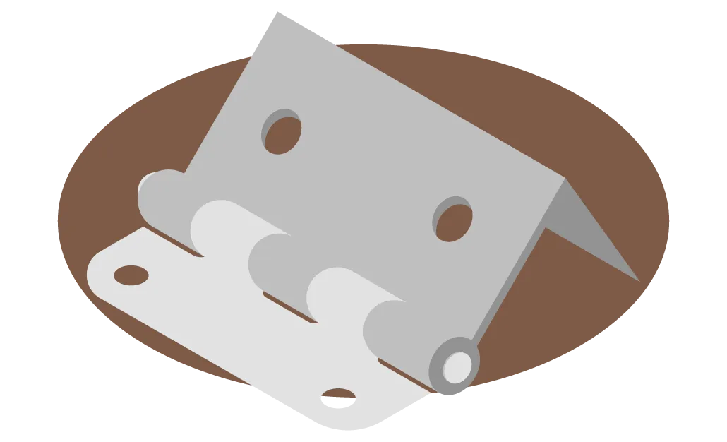 illustration of wrap-around hinge.