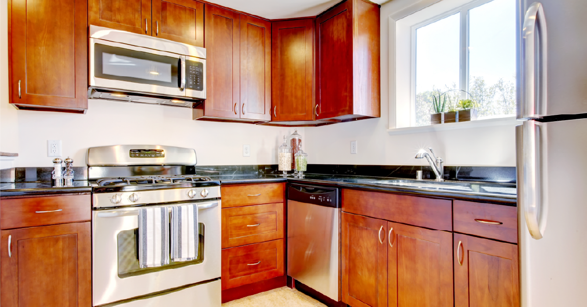 Kitchen Remodel with Cherry Wood Cabinets