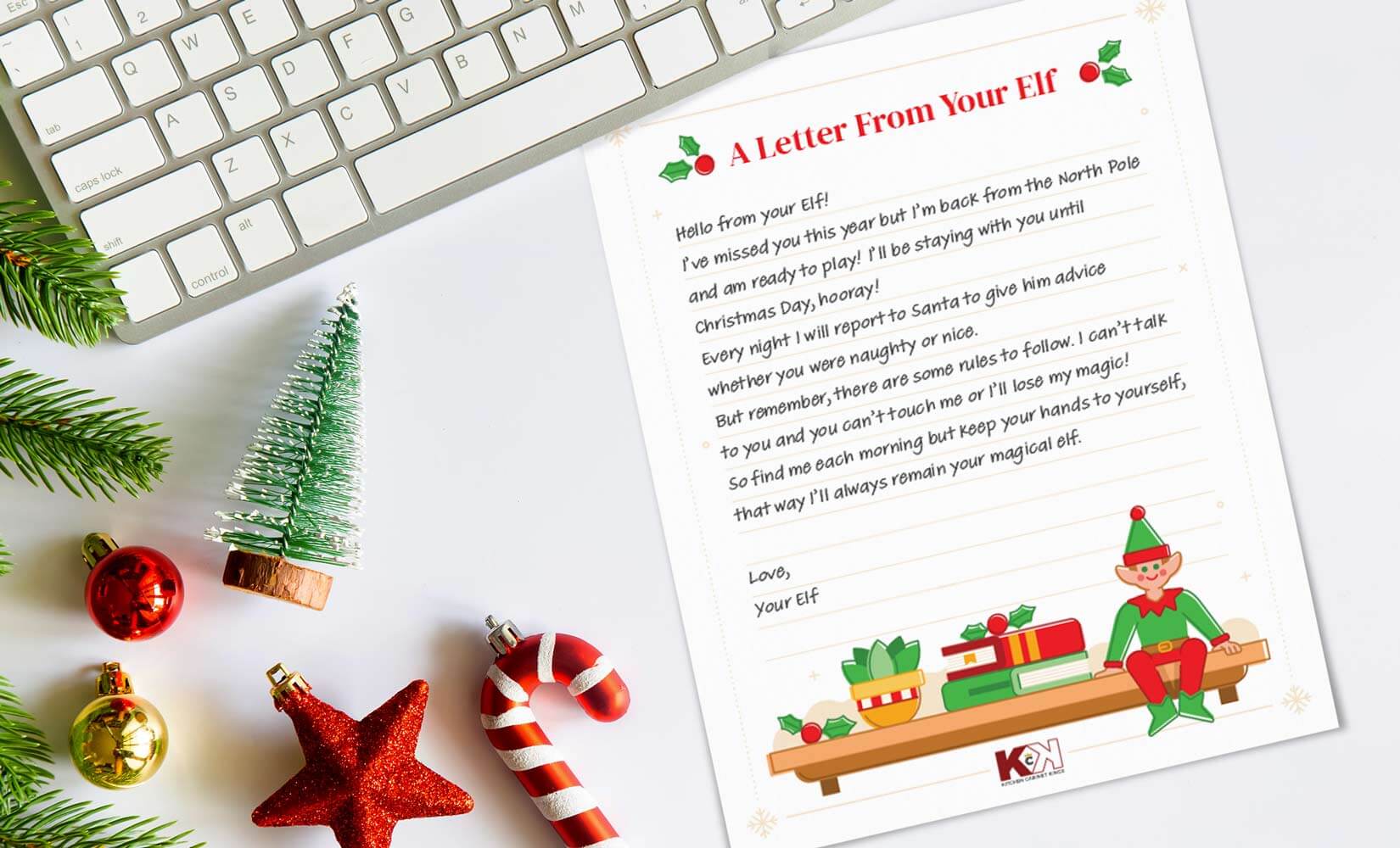 Elf on the shelf letter template