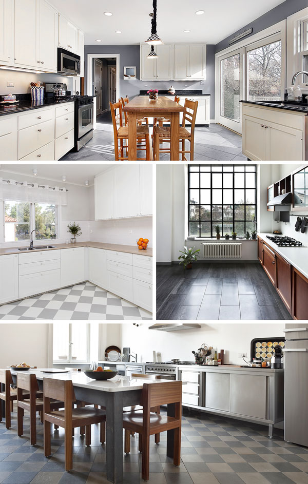gray kitchen tile