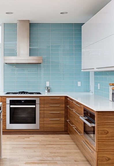 recycled glass tile kitchen backsplash options