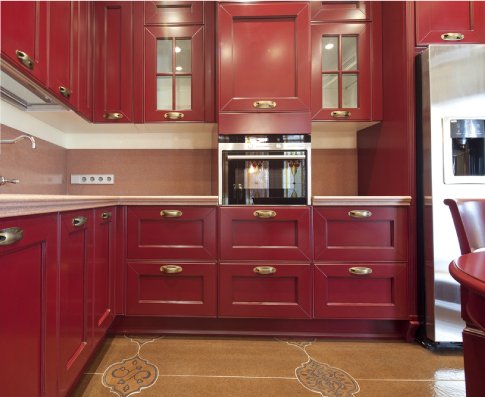 kitchen paint cabinet colors cabinets trending painted wood crimson