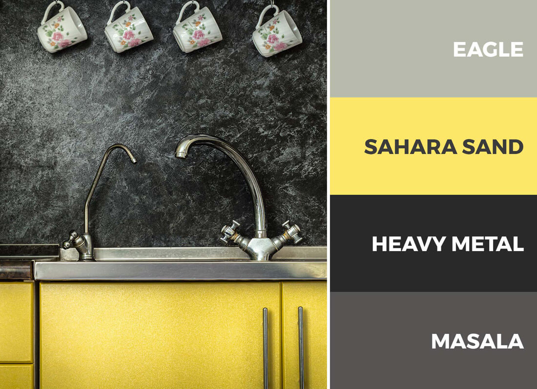 Yellow and gray kitchen - A yellow and gray kitchen give a refreshing charm to your kitchen.