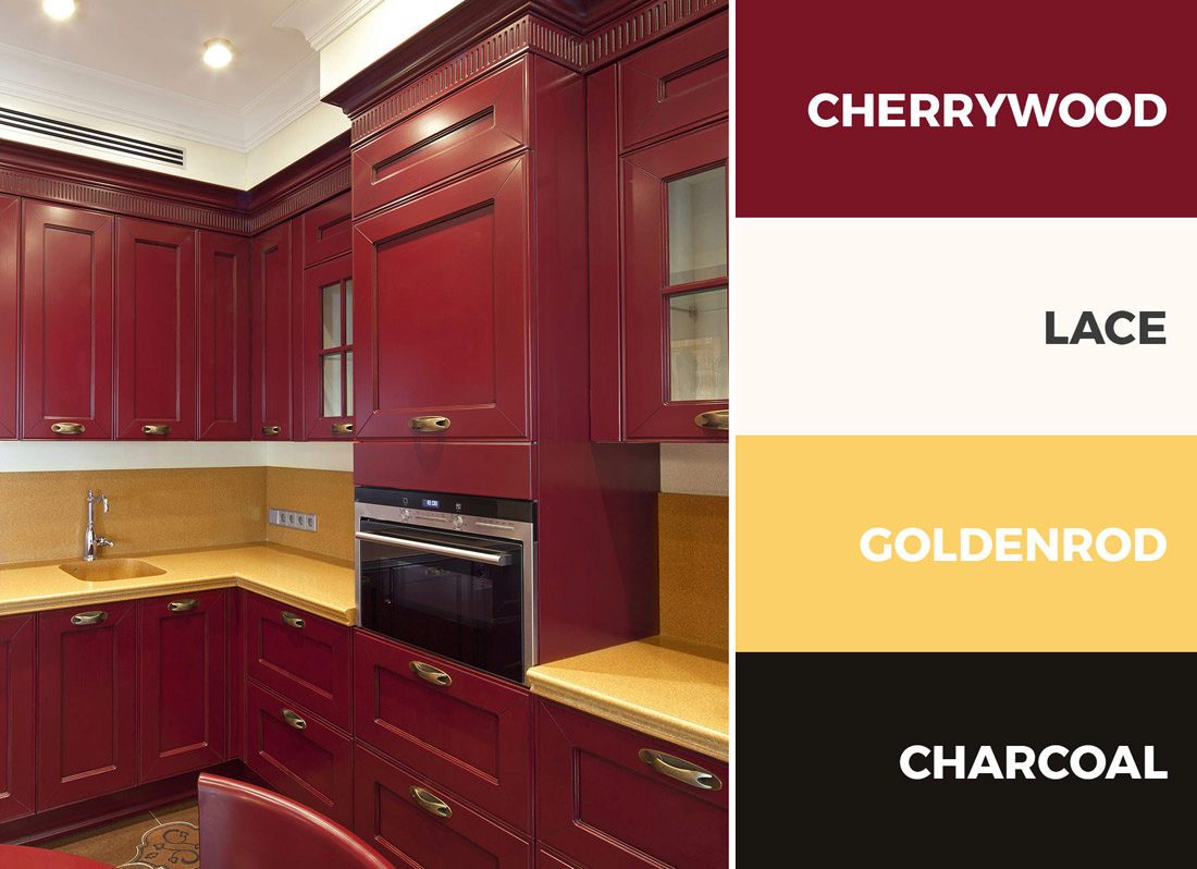 Red and yellow kitchen