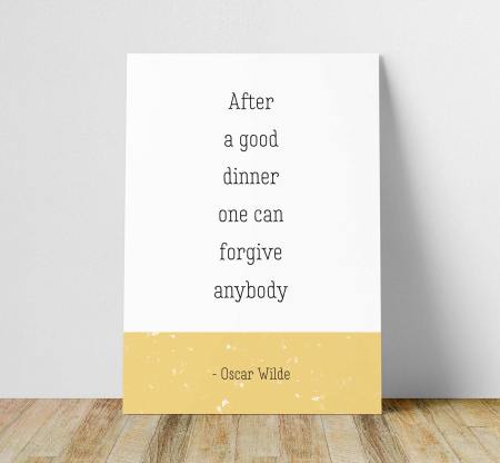 Oscar Wilde quote illustration free kitchen printable signs via Mandy's Party Printables