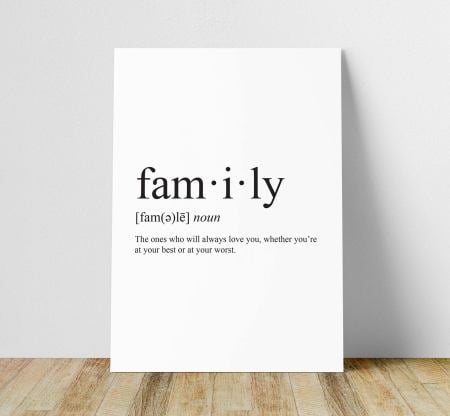Family definition free kitchen printable signs via Mandy's Party Printables