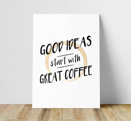 Good ideas start with great coffee illustration